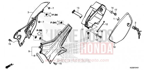 COUVERCLE LATERAL (CRF250RL/RLA) CRF250RLAH de 2017